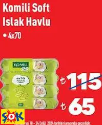 KOMİLİ SOFT ISLAK HAVLU 4X70